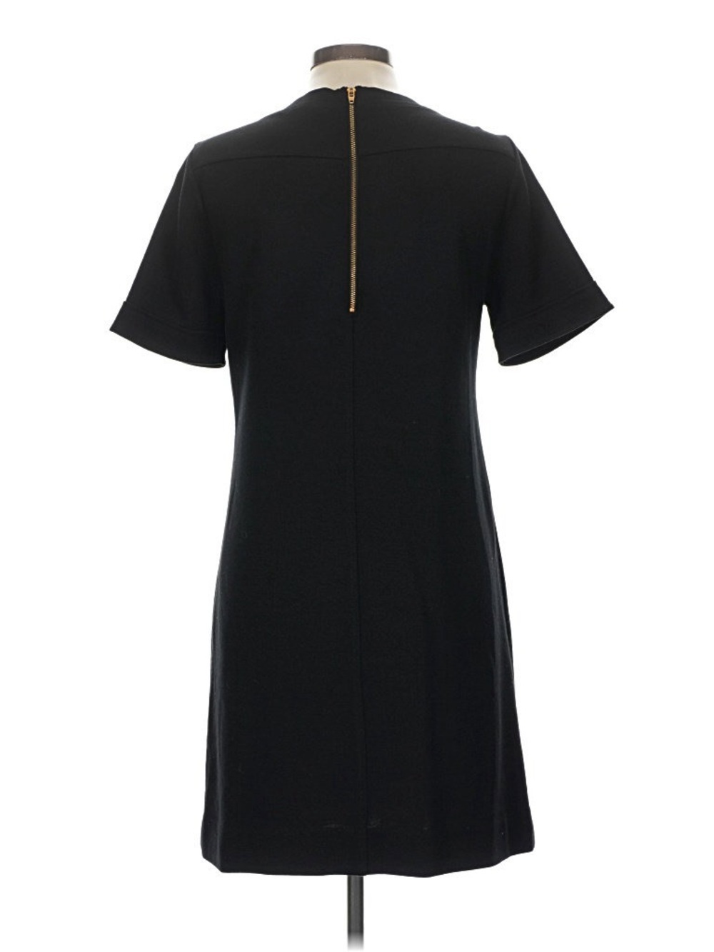 J Crew Black Zipper Ponte Mini Dress with Gold Zipper Hardware Dress Size 2 - Picture 5 of 11